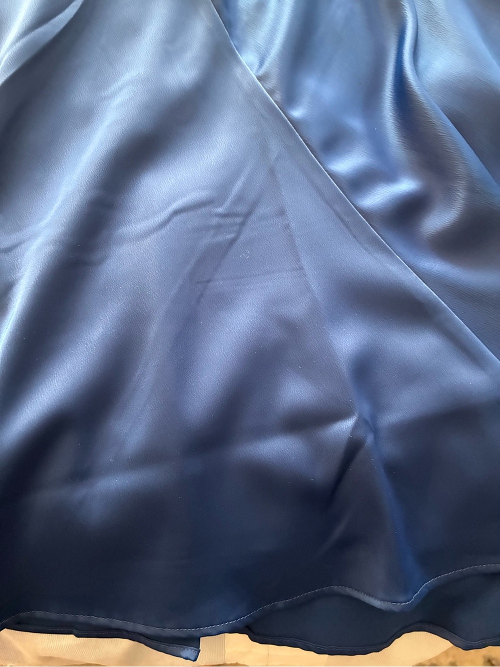 Banana Republic Blue Satin A-Line Midi Skirt - Picture 6 of 6